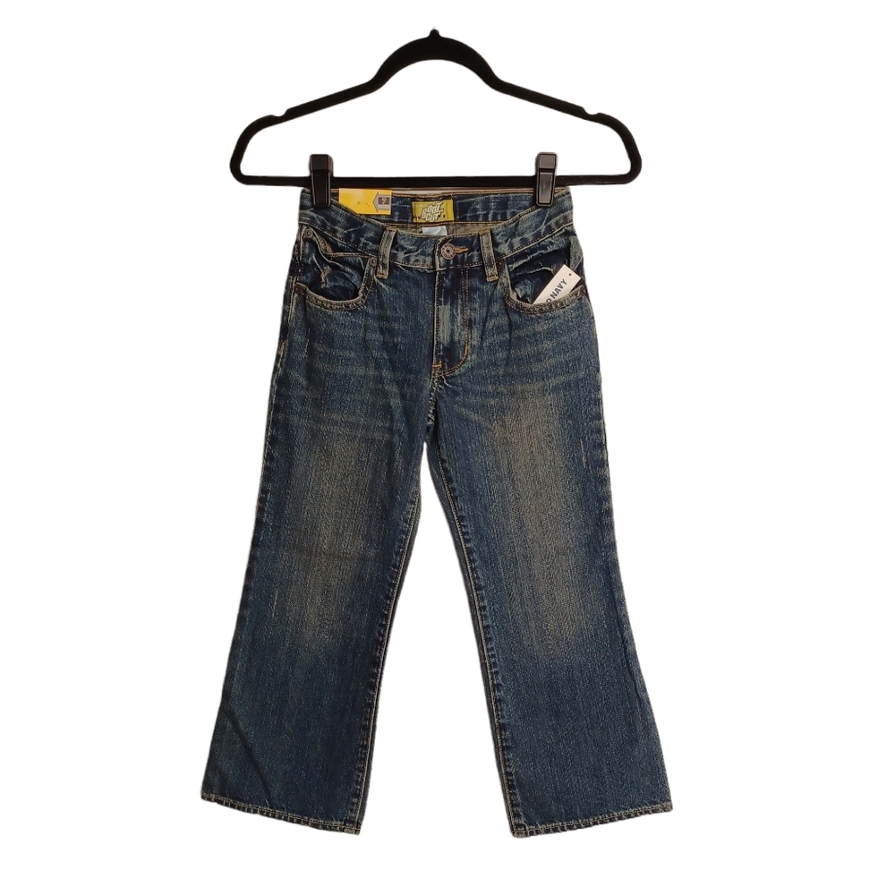 OLD NAVY Bootcut Straight Fit Adjustable Waist Medium Blue Denim Regular Jeans 7
